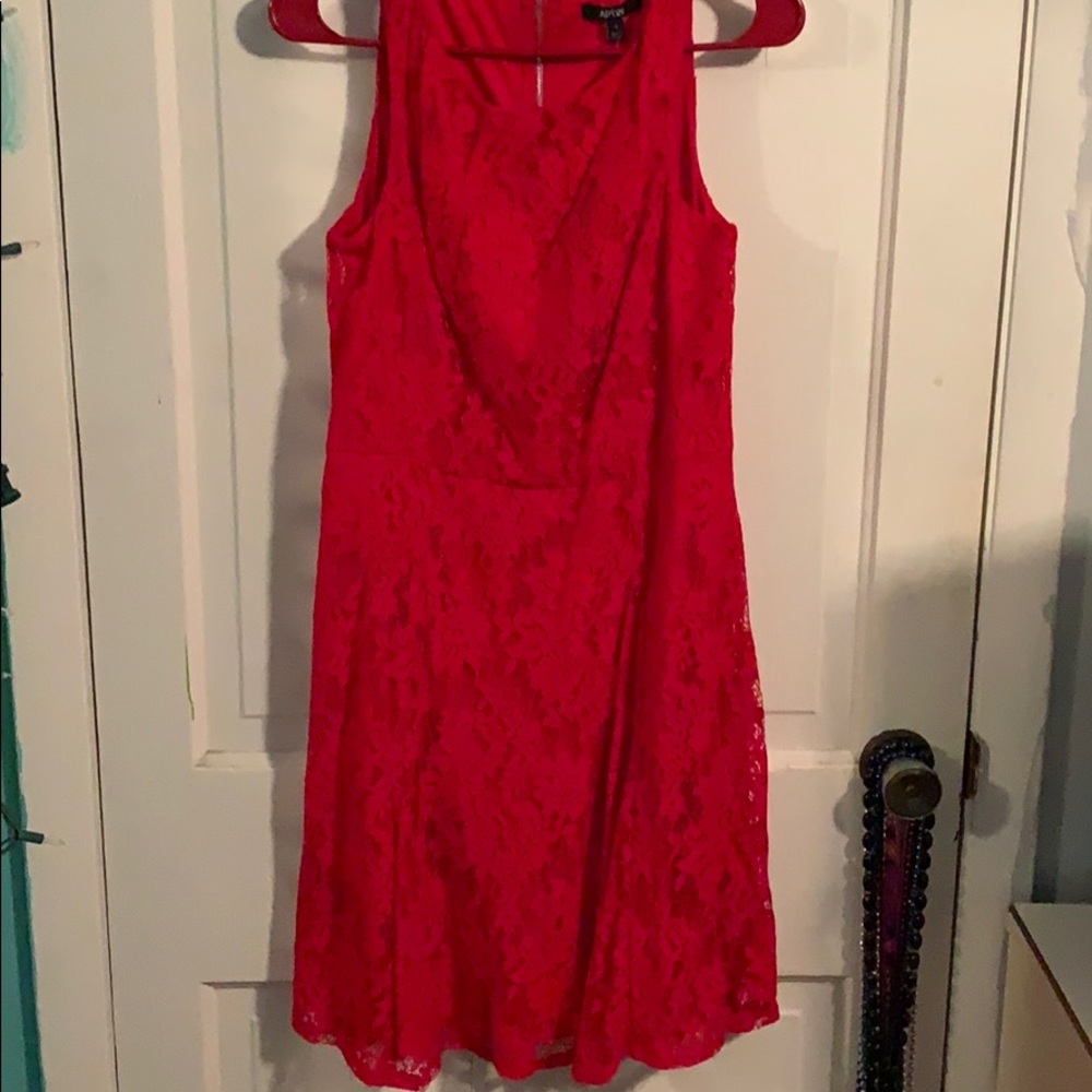 Red lace dress
